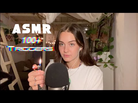 ASMR 100+ fast & unpredictable triggers | trying ASMR for the first time with LONG NAILS