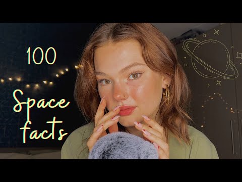 ASMR reading 100 space facts (pure whisper)
