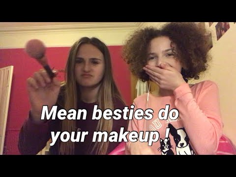 ASMR | Mean besties do your makeup for a dance ( ROLEPLAY)