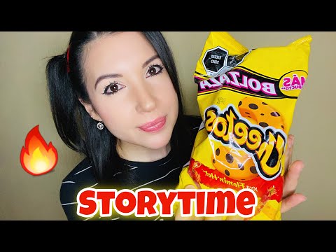 ASMR Comiendo Cheetos Flamin’ Hot 🔥 (Picante!) y Termino el Storytime (Lo que no quería contar 😬)