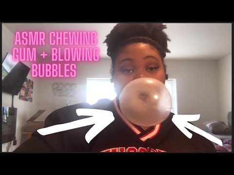 ASMR | Gum Chewing + Blowing Bubbles