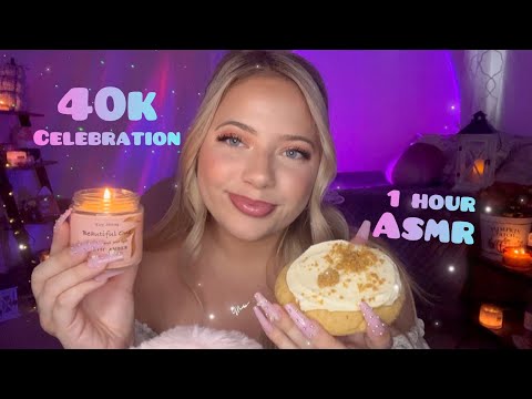 Asmr 1 Hour of Relaxation 🧁✨40k Special 🥳 Crumbl Cookies, Trigger Assortment, Storytimes & More