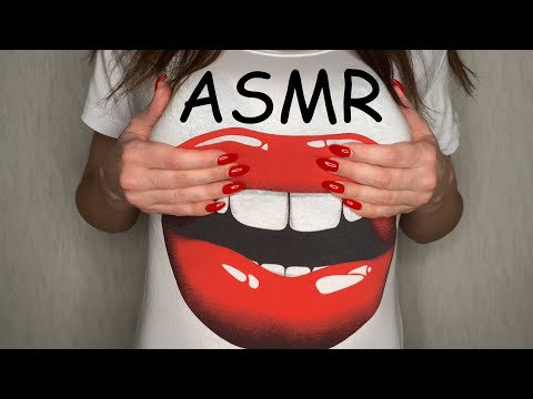 Shirt Scratching 💖 |ASMR| Chest rubbing for intense TINGLES 😊 | RED LIPS 💋