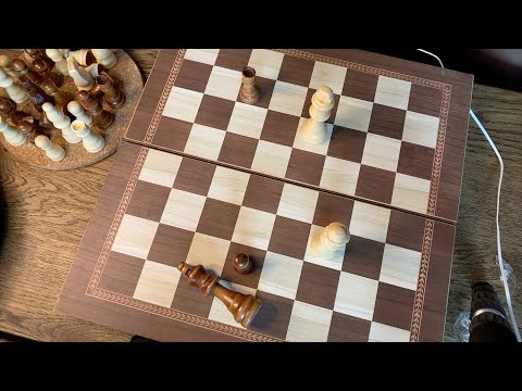 ASMR | Watch me play the most boring wooden chess game while I whisper you to sleep lmfao
