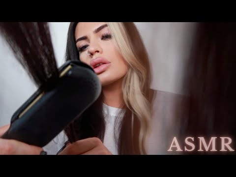 ASMR Brushing & Straightening Your Hair In Class ✏️🤍  (personal attention roleplay)