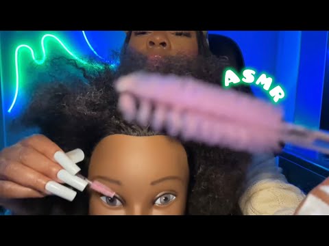 Deep Scalp Massage For Headache Relief 😮‍💨 (hairplay, spoolie, hairline attention)