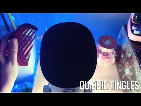 ASMR Quickie Tingles [Fast and Aggressive Foam Mic Brushing with Comb] | NO TALKING