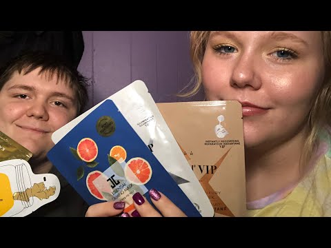 |ASMR| doing a face mask with my boyfriend