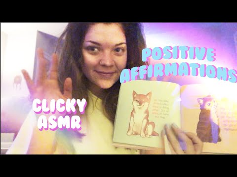Positive affirmations clicky ASMR + mouth sounds before bed