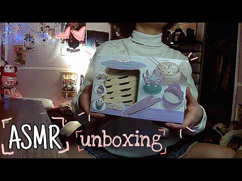 ASMR dumpling maker kit unboxing and playing with ☆ super tingly