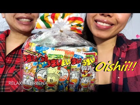 ASMR Gifts From Japan/ Trying JAPANESE SNACKS w. MY COUSIN +👶🏻!! TAPPING, CRINKLES & CRUNCH!!