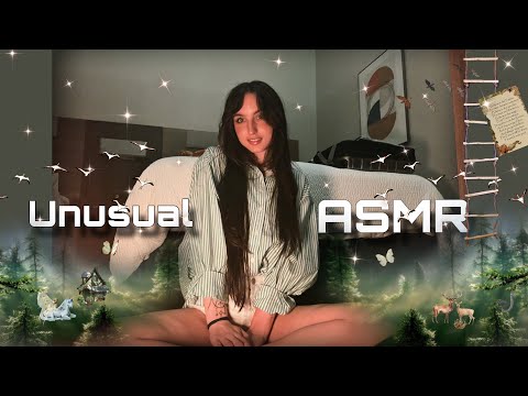 ASMR | Unusual Mic Triggers ( Dumpling on Mic, Sunflower Scrunchie Plucking + w/ Some Soft Spoken )