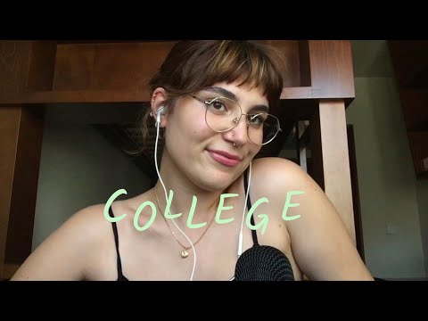 ASMR my first video back at college 📚