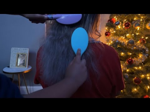 ASMR brother brushes & plays with my hair 😴| Vlogmas Day 18