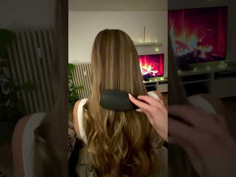 Long version of this video? ❤️ = yes #asmr #hair #hairbrushing #tingles