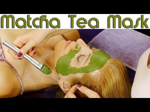 Matcha Green Tea Beauty Mask Spa Treatment ASMR