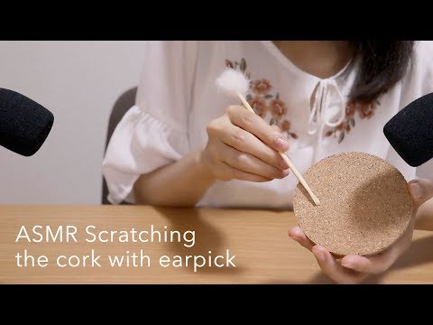 [ASMR] Scratching the cork with earpick, Ear Cleaning #7 / No Talking