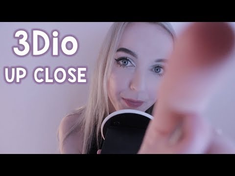 ASMR CLOSE UP Finger Tracing, Mouth Sounds, Ear to Ear Whisper (3Dio Binaural)