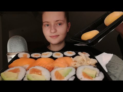 Asmr | SUSHI & MOCHI (eating sounds) [german/deutsch]