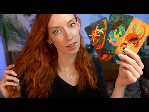 ASMR ~ Fall Asleep With Me ~ Tarot Deck 🦚 Soft Whispers & Tapping 🦋