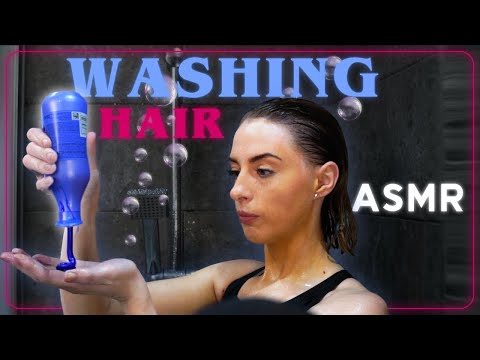 [ASMR] Relaxing washing my hair in the shower - No Talking / Scalp Massage / Bubbles / Shampooing !!