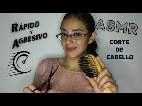 ✂️🦱 CORTE de CABELLO RÁPIDO y AGRESIVO!!! | ASMR en español | ASMR Kat