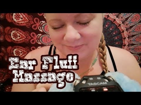 ASMR Tascam Ear Fluff Massage (Whispering)