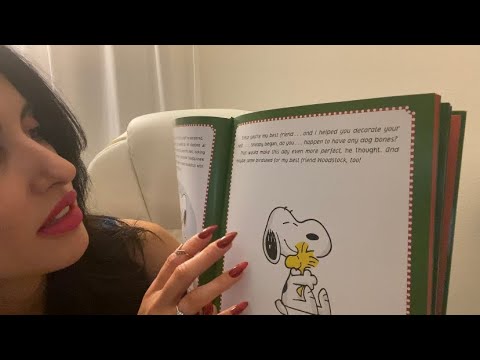 ASMR Gum Chewing and Adult Story Time - Reading to You - Peanuts Countdown to Christmas Part 1🎄 🥜 ⚽️