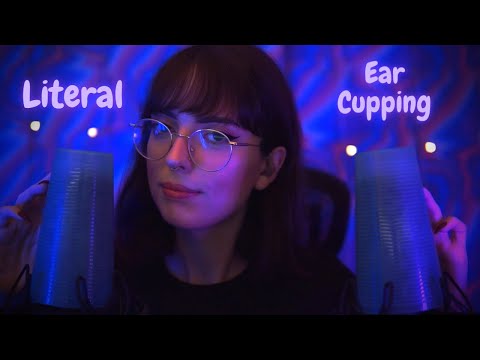 ASMR ear cupping... Literally // dark lighting, effects & timestamps