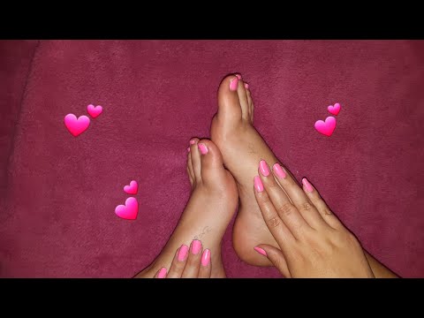 ASMR | foot massage | rubbing lotion into my feet
