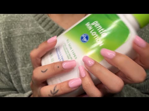ASMR Drugstore Body-care Routine Taps (whispered)