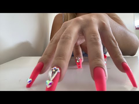 ASMR Fast and Aggressive Table tapping with long nails 💅🏼🫶🏼