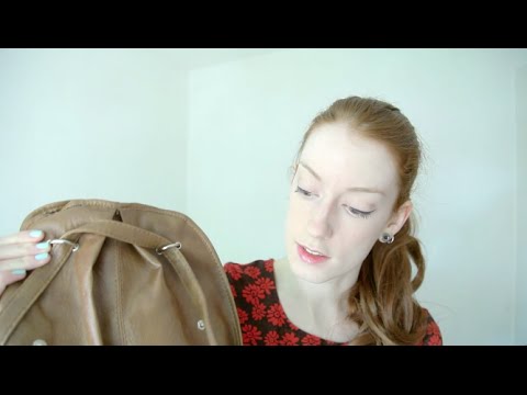 Binaural ASMR - What's in my bag? Soft spoken, crinkles