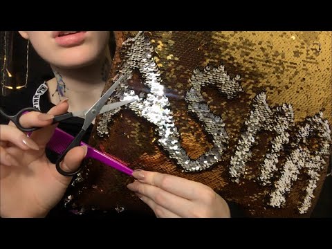 ASMR Scratching, Kneading & Combing SEQUINS | Ear to Ear Positive Affirmations 4 u ~