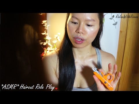 ASMR HAIRCUT ROLE PLAY By Your Best Friend!! lol (LOTS of Scissor Cutting Sounds + WHISPERING)