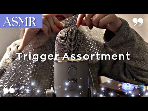 ASMR | Trigger Assortment For Sleep 💤 (Mic Brushing, Bubble Wrap, Water Sounds, Mic Scratching)