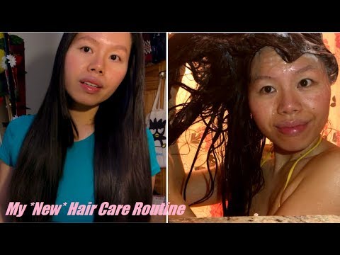 ASMR *NEW* Hair Care Routine! Washing Hair w. A SHAMPOO BAR, Flat Iron, FOOT MASSAGE (Soft Spoken)