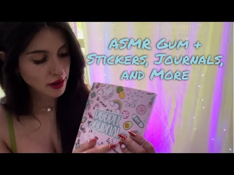 ASMR Gum Chewing + Stickers, Journals, and More📝🍬📓