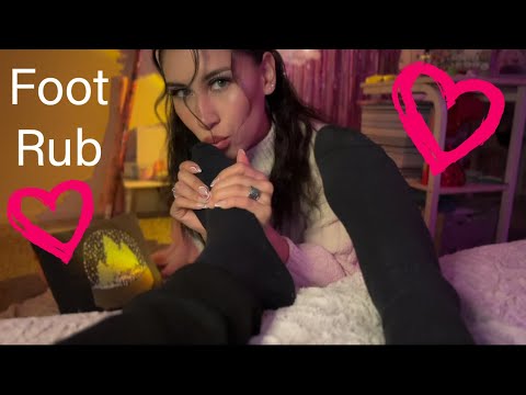 Hyper Realistic Bedside Girlfriend, ASMR Personal Attention , Foot Massage
