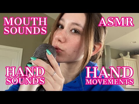 ASMR | mouth sounds, hand sounds, hand movements, and whispers
