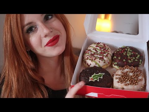 ASMR DUNKIN DONUTS CHRISTMAS EDITION - EATING SOUNDS