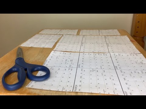 ASMR Cutting Out Calendar Pages | Paper Sounds + Scissor Sounds (No Talking)