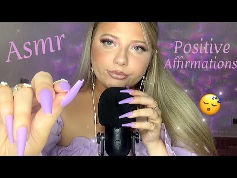 ASMR Positive Affirmations & Mic Scratching | For Stress & Anxiety 💜