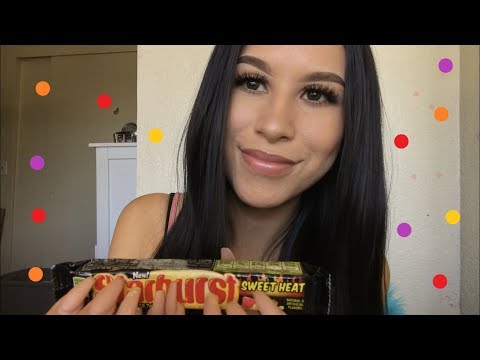 ASMR NEW starburst SWEET HEAT review 😛