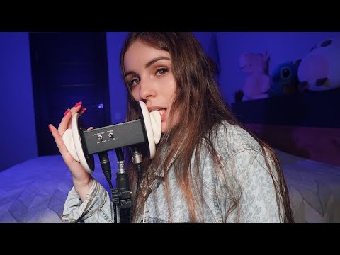 ASMR EAR LICKING & KISSES, SPONGE AND PAPER CUPS SOUNDS