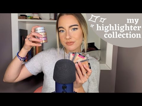 ASMR | my highlighter collection | makeup collection part III