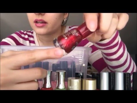 ASMR Nail Polishes Collection - Show and Tell, Tapping, Glass sounds