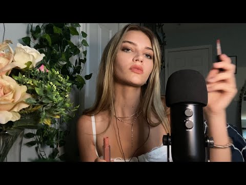Doing Our Makeup~(personal attention, visuals, inaudible whispers, tapping) | ASMR