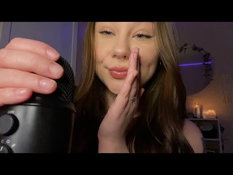 ASMR cupped inaudible whispering (mouth sounds + hand sounds)