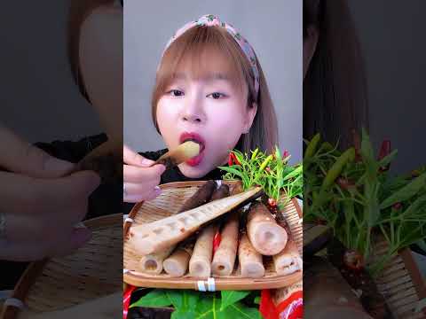 #shorts eating bamboo shoot #linhasmr #mukbang #asmr #asmrcontent #eating